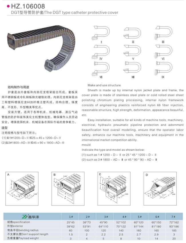DGT型導(dǎo)管防護(hù)套